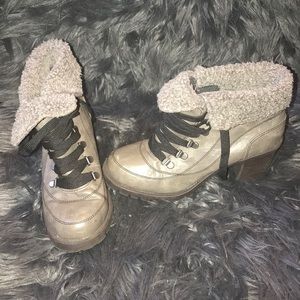 JellyPop Gray Leather Boots